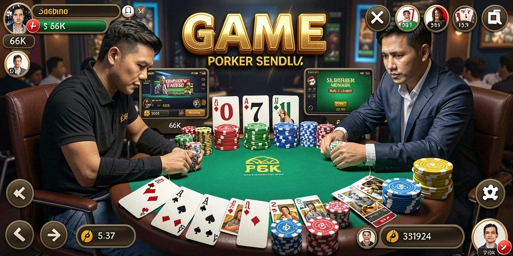 Tampilan gameplay seru dalam game Poker 66K.