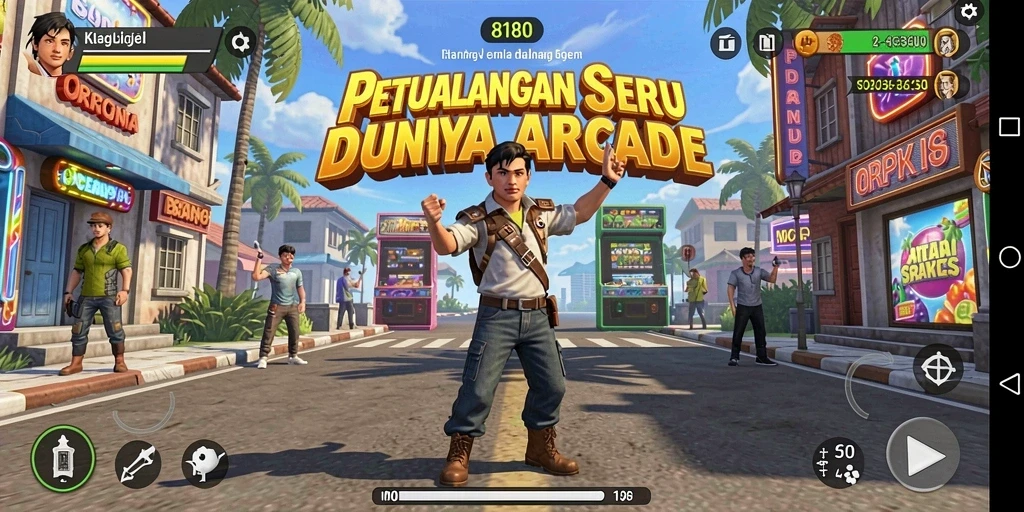 Tangkapan layar menunjukkan gameplay seru dan penuh aksi dari 8180.