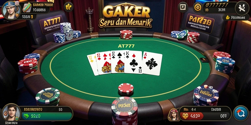 Tampilan gameplay Poker di AT777 yang seru dan mengasyikkan.