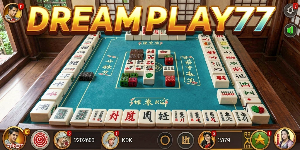 Gameplay Mahjong menarik di DREAMPLAY77 yang menampilkan grafis menawan.