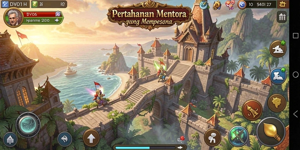 Tampilan gameplay DY01 yang menarik dalam mode Tower Defense.