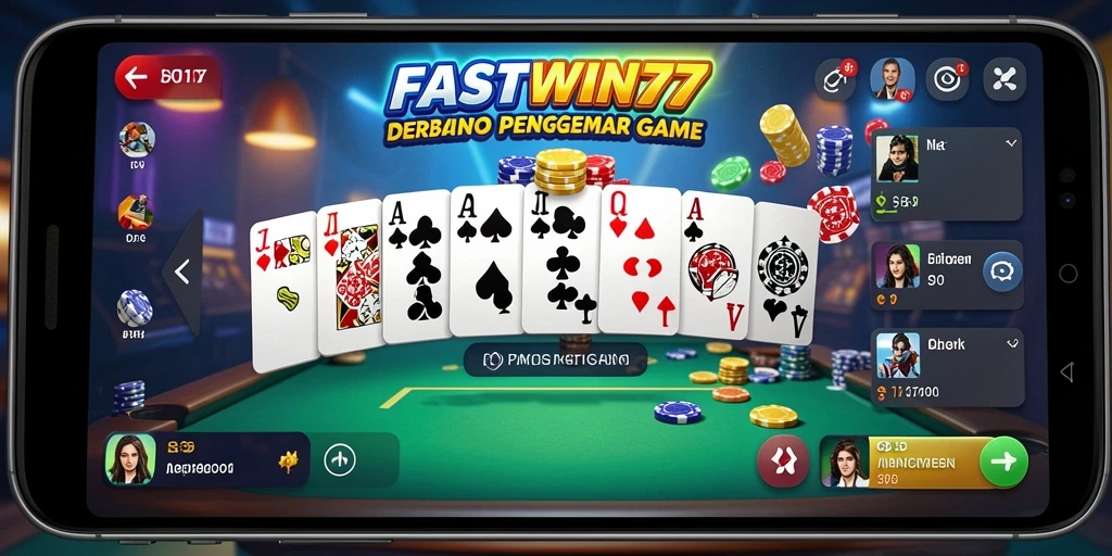 Screenshot utama FASTWIN77 menampilkan gameplay seru game Domino.