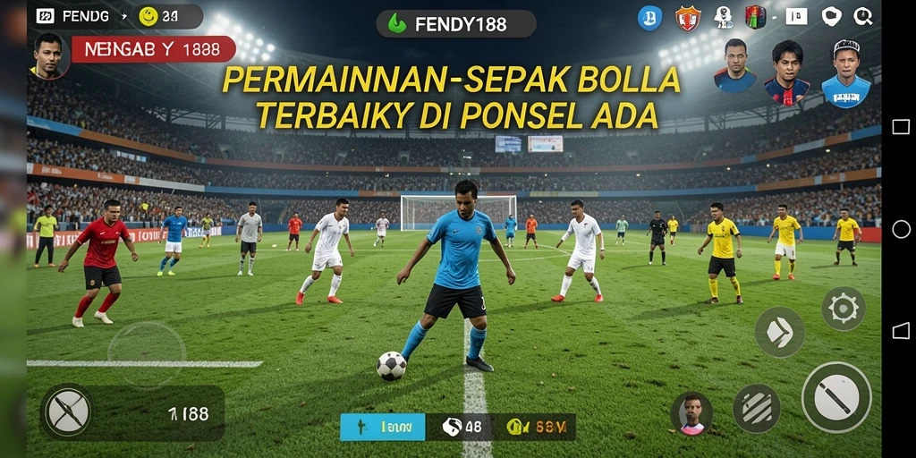 Tampilan gameplay seru FENDY188 dengan aksi sepak bola yang mendebarkan.