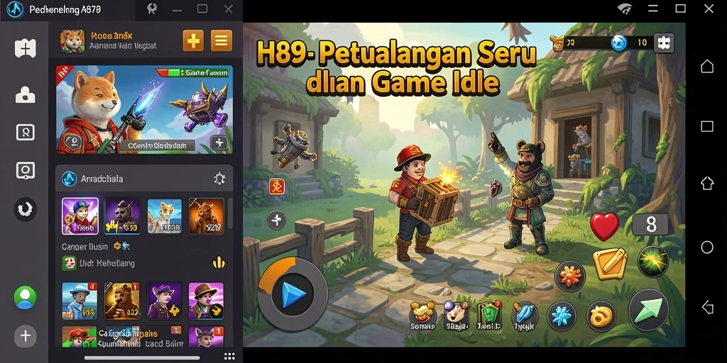 Tampilan gameplay seru H89 dengan karakter yang aktif dan indah.