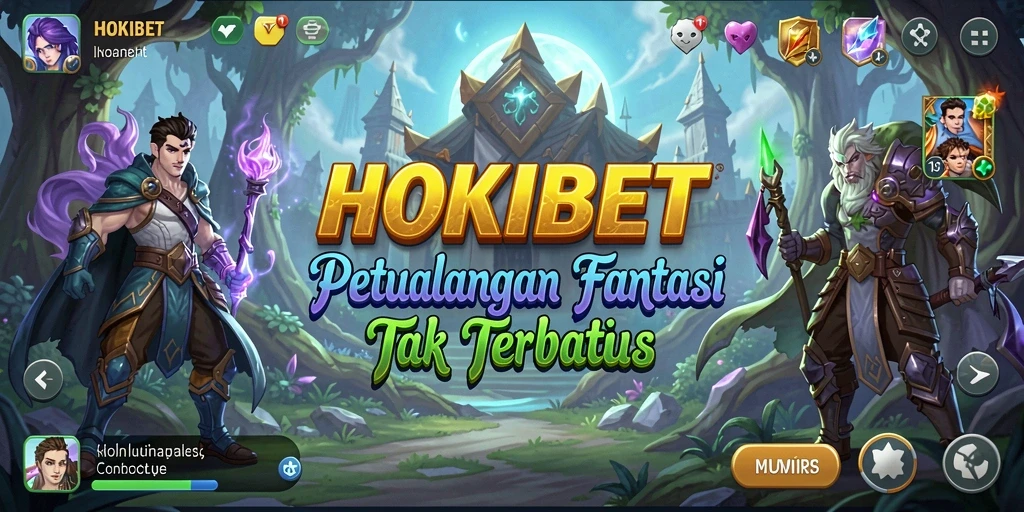 Gameplay HOKIBET menampilkan pertarungan seru di dunia fantastis.