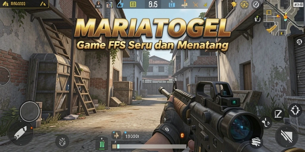 Screenshot utama MARIATOGEL menampilkan aksi seru dalam gameplay FPS.