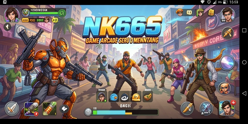 Screenshot utama NK666 memperlihatkan gameplay yang seru dan dinamis.