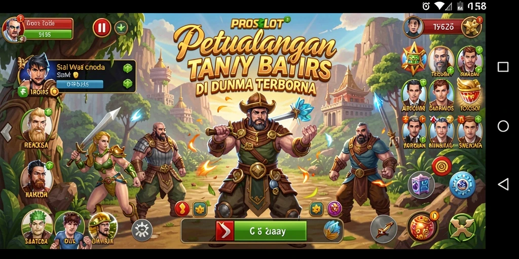 Screenshot gameplay PROSLOT yang menunjukkan eksplorasi dunia terbuka.