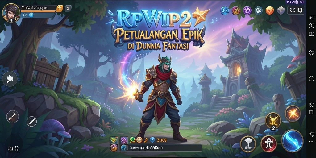 Tangkapan layar utama RPVIP2 menampilkan aksi petualangan yang mendebarkan.